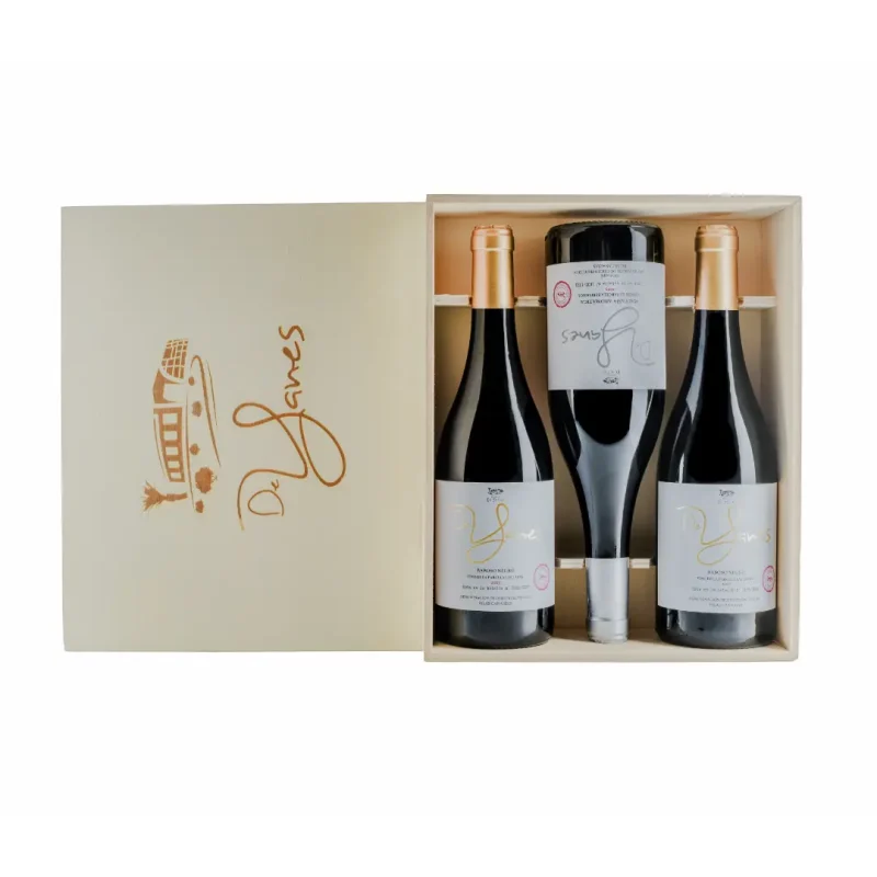 Wooden Case (2x) De Yanes Baboso Negro + (1x) De Yanes Malvasía Aromática