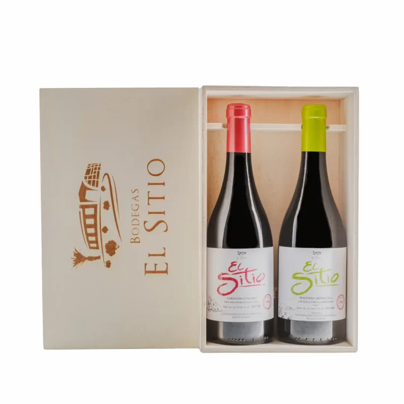 Wooden Case (1x) Vijariego Negro + (1x) Malvasía Aromática